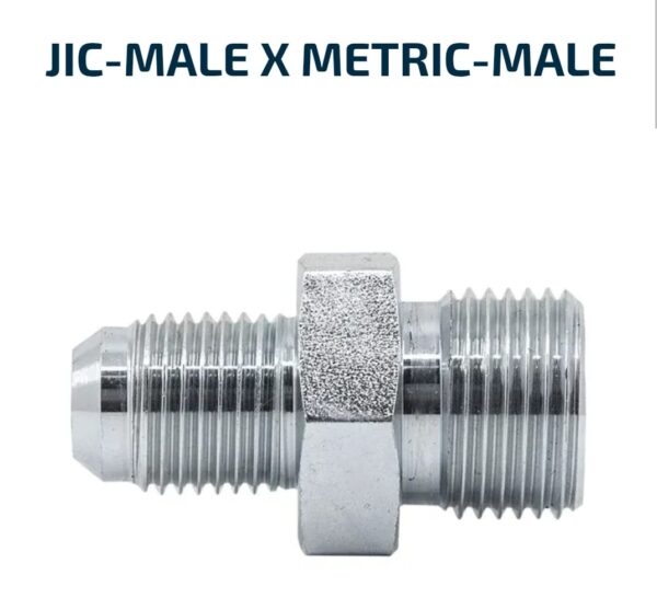 JIC X METRIC-Male Nipple