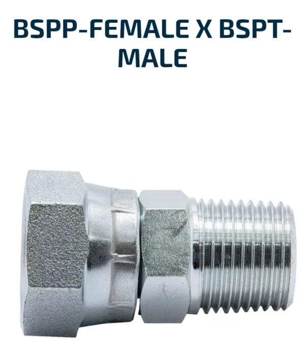 MALE/FEMALE SWIVEL BSPP-Female X BSPT-Male