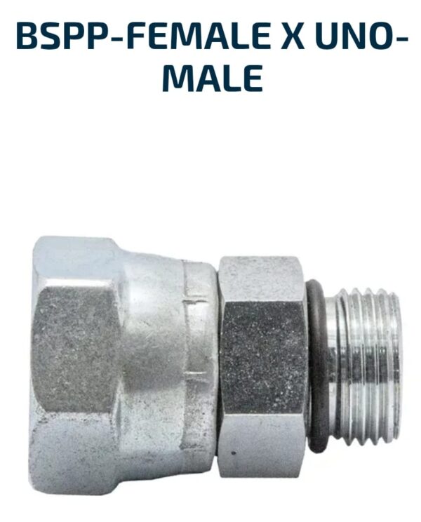 MALE/FEMALE SWIVEL BSPP-Female X UNO-Male