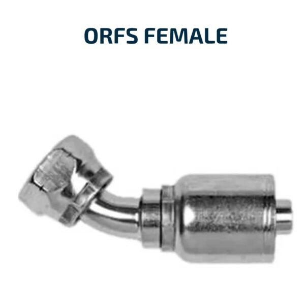 HOSE TAILS 100R2 45 DEGREE ORFS Female