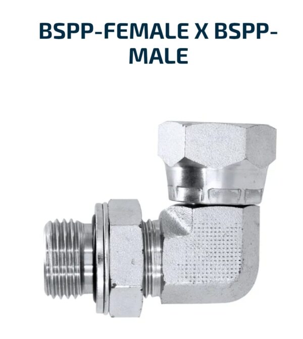 ELBOW BLOCK 90 Degree BSPP-Female X BSPP-Male