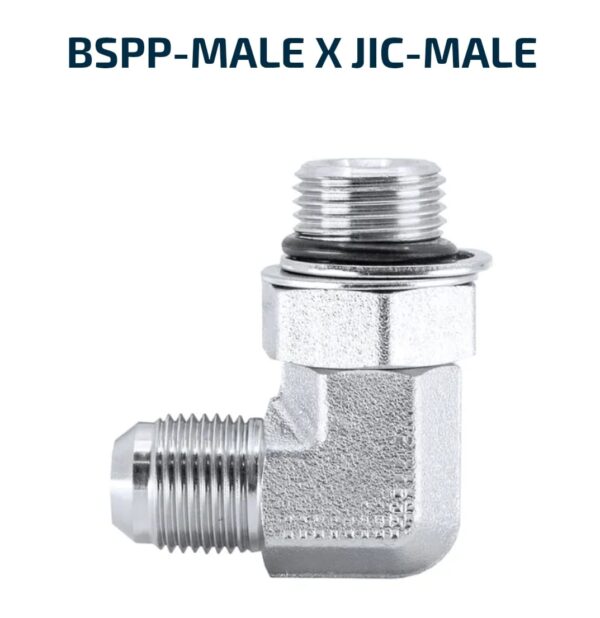 ELBOW BLOCK 90 Degree BSPP-Male X JIC-Male