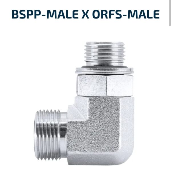 ELBOW BLOCK 90 Degree BSPP-Male X ORFS-Male