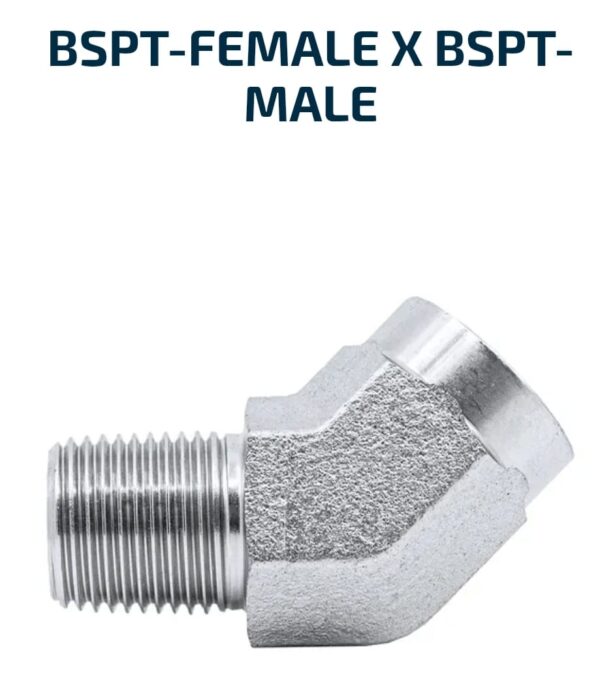 ELBOW BLOCK 45 Degree BSPT-Female X BSPT-Male