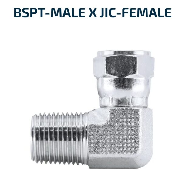ELBOW BLOCK 90 Degree BSPT-Male X JIC-Female