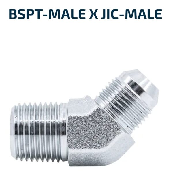 ELBOW BLOCK 45 Degree BSPT-Male X JIC-Male