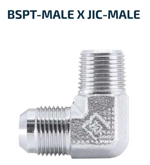 ELBOW BLOCK 90 Degree BSPT-Male X JIC-Male