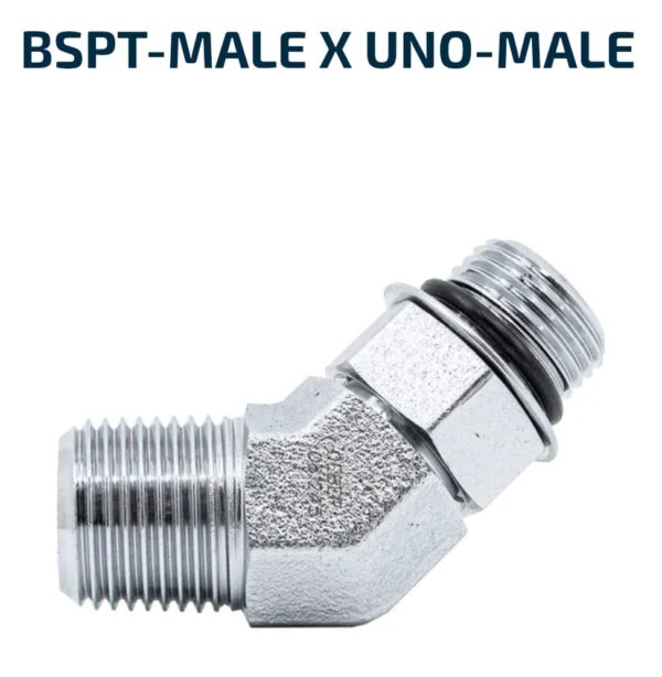 ELBOW BLOCK 45 Degree BSPT-Male X UNO-Male