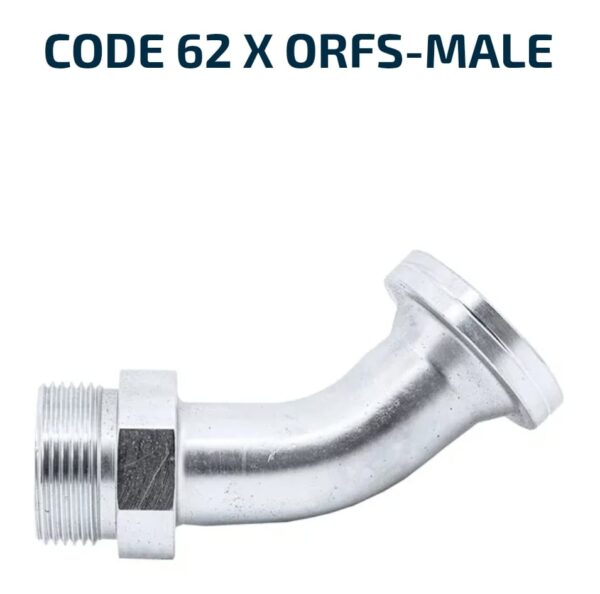ELBOW TUBE 45 Degree Code 62 X ORFS-Male