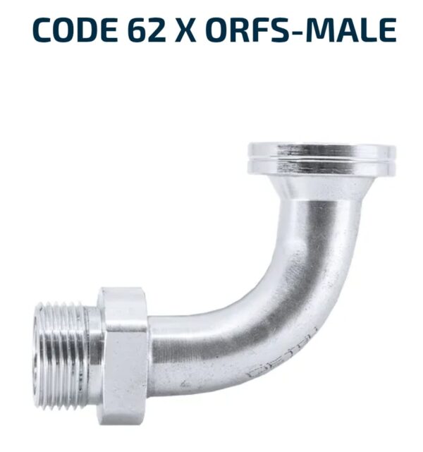 ELBOW TUBE 90 Degree Code 62 X ORFS-Male