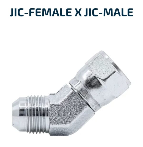 ELBOW BLOCK 45 Degree JIC-Female X JIC-Male