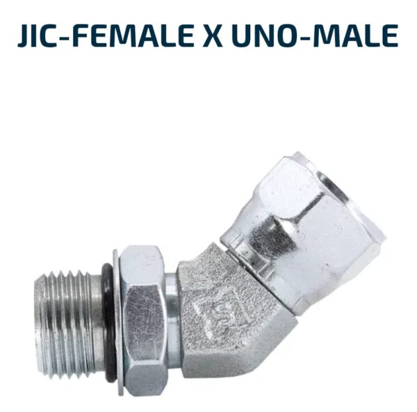 ELBOW BLOCK 45 Degree JIC-Female X UNO-Male