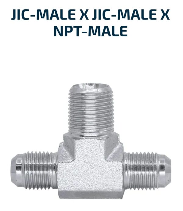 BRANCH TEE JIC-Male X JIC-Male X NPT-Male