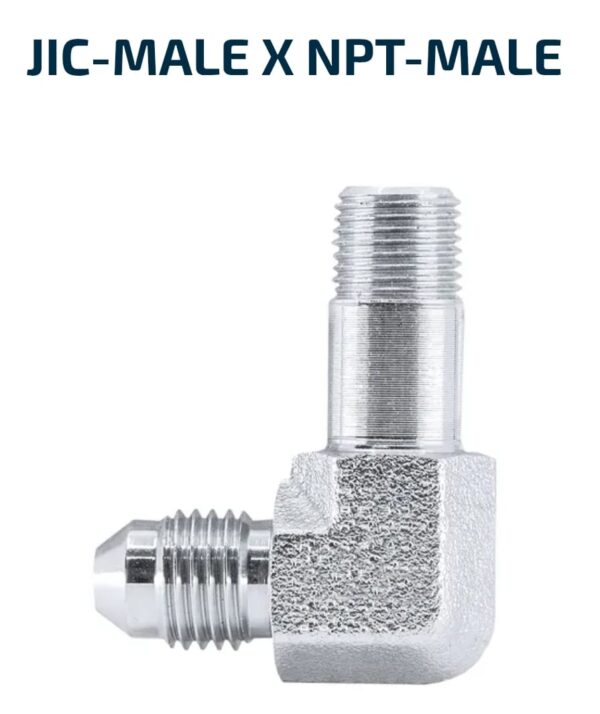 ELBOW BLOCK LONG DROP 90 Degree JIC-Male X NPT-Male