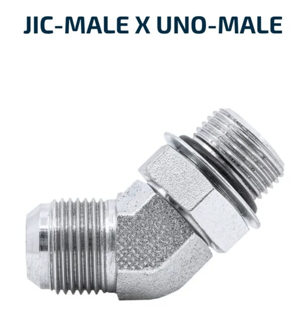 ELBOW BLOCK 45 Degree JIC-Male X UNO-Male