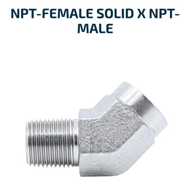 ELBOW BLOCK 45 Degree NPT-Female Solid X NPT-Male