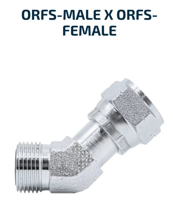 ELBOW BLOCK 45 Degree ORFS-Male X ORFS-Female