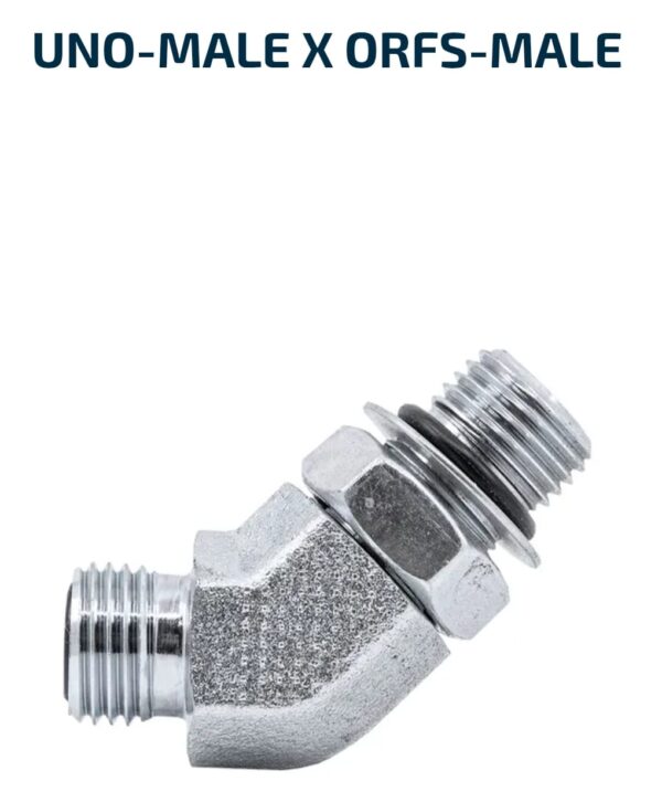 ELBOW BLOCK 45 Degree UNO-Male X ORFS-Male